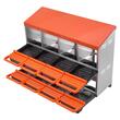 Cuibar pentru gaini, 8 compartimente, 2 x Niveluri, Otel galvanizat, 1060 x 525 x 800 mm