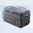 Frigider auto cu compresor, 25 l, 2 x zona racire, 618 x 376 x 372 mm, 12/24 V DC, 110-240 V AC, -20 ℃ pana la 20 ℃, Bluetooth, 60 W, USB