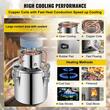 Cazan pentru distilat alcool, Inox/Cupru, Capacitate 36 l, manometru, termometru, pompa apa