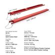 Set 2 x extensii furci stivuitor, 2090 x 125 mm, Otel, max 1800 kg