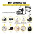 Kit Presa termica 5 in 1 pentru transfer tricouri/sepci/cani, Plotter 780 mm, 1200 W, 0 - 250 ℃, Placa de încălzire 29 x 38 cm