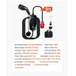 Incarcator portabil EV, Type 2 Trifazat, 16A, Cablu de incarcare 8 m, 11 kW, geanta de transport, IP66