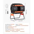 Compostor rotativ de gradina, Capacitate 200 l, rezistent UV, 2 x usi glisante, sistem de aerare