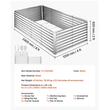 Pat de gradina pentru flori/legume, Suprainaltat, 2400 x 1200 x 620 mm, fara fund, Metal