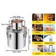 Cazan pentru distilat alcool, Inox/Cupru, Capacitate 36 l, manometru, termometru, pompa apa