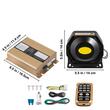 Kit alarma cu microfon pentru auto, 200 W, 130 dB, 8 x tonuri, 12 V DC, Telecomanda