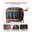 Compostor rotativ de gradina, Capacitate 200 l, rezistent UV, 2 x usi glisante, sistem de aerare