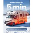 Sirocou diesel, 12/24 V, functie preincalzire, 8 kW, Telecomanda, consum 0.18-0.36 l/h, Rezervor mare 10 l
