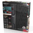 Calorifer electric cu ulei, Negru, Telecomanda, 13 elementi, 3 trepte de putere 1000W / 1500W / 2500W, Led, 4 x roti