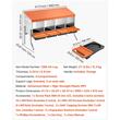 Cuibar pentru gaini, 4 compartimente, Picioare sustinere, Otel galvanizat, 1060 x 525 x 675 mm