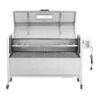 Gratar pe carbune cu rotisor electric 38 W, Inox, Capac, 4 x roti, Capacitate max 60 kg