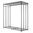 Suport pentru lemne, Otel carbon, max 730 kg, Negru, 1855 x 715 x 1850 mm