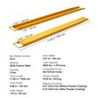 Set 2 x extensii furci stivuitor, 1820 x 152 mm, Otel, max 1800 kg