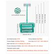 Distribuitor compost, Latime 67 cm, reglabil inaltime, Otel, capacitate 70 l, Verde