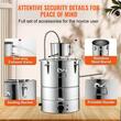 Cazan pentru distilat alcool, Inox, Capacitate 50 l, manometru, termometru, pompa apa, distilare electrica integrata 1800 W