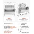 Gratar pe carbune cu rotisor electric 38 W, Inox, Capac, 4 x roti, Capacitate max 60 kg