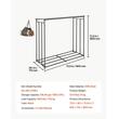 Suport pentru lemne, Otel carbon, max 730 kg, Negru, 1855 x 715 x 1850 mm