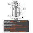 Cazan pentru distilat alcool, Inox, Capacitate 50 l, manometru, termometru, pompa apa, distilare electrica integrata 1800 W