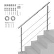 Balustrada inox, 5-6 trepte Vivatechnix, Inaltime 1060 mm, lungime 1500 mm, pozitii reglabile, accesorii prindere