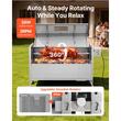 Gratar pe carbune cu rotisor electric 38 W, Inox, Capac, 4 x roti, Capacitate max 60 kg