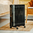 Calorifer electric cu ulei, Negru, Telecomanda, 11 elementi, 3 trepte de putere 1000W / 1500W / 2500W, Led, 4 x roti