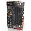Calorifer electric cu ulei, Negru, Telecomanda, 11 elementi, 3 trepte de putere 1000W / 1500W / 2500W, Led, 4 x roti