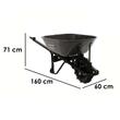 Roaba electrica Blackstone 150-M100, 500W, max 150 Kg, 100 l, 12Ah, 5V, 7 km/h, 1 x viteze