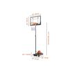Panou baschet inaltime reglabila 152.4-213.4 cm, diametru inel 415 mm, Otel / ABS, Interior/Exterior