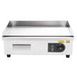 Plita electrica, Plancha Inox 3200 W, suprafata de gatit 535 x 300 mm, Grosime placa 8 mm, 2 spatule, 2 perii