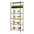 Raft pentru plante cu lampa de crestere 6 x Niveluri, Inaltime 150 cm, 5 x led 150 W, temporizator 4/9/14 ore, 4 x Roti