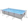 Piscina supraterana dreptunghiulara, Cadru, 394 x 207 x 80 cm, Capacitate 6075 l, Pompa filtrare