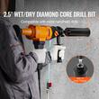 Carota pentru beton armat, Diamantata, Diametru 63.5 mm, Adancime gaurire 241 mm, Filet interior 5/8"-11