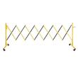 Poarta de securitate extensibila, Lungime max 3.82 m, 4 x roti, Inaltime 102 cm, Galben/Negru