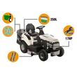 Tractoras pentru gazon, Transmisie hidrostatica, putere 17 CP, cos 250 l, Inaltime 30-90 mm, Latime taiere 98 cm, Mulching