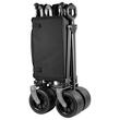 Carucior pentru plaja, Pliabil, max 100 kg, Negru, roti PVC, maner reglabil 66 – 107.5 cm, dispozitiv de blocare roti