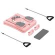 Placa pilates multifunctionala 9 in 1, max 150 kg, 2 manere flotari, 2 extensii, 4 cotiere, genunchiere, contor, Roz