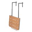 Masa suspendata, pliabila, pentru balcon, Otel Inoxidabil/MDF, max 25 kg, 595 x 620 x 800 mm, Maro/Negru