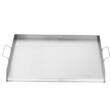 Plita cu fata neteda, Otel Inoxidabil, suprafata de gatit 910x525 mm, 2 x manere, jgheab scurgere grasime