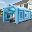 Cabina de vopsit gonflabila, dimensiune 8 x 4.5 x 3 m, 2 x suflanta 330/950 W, Impermeabila, PVC, sistem filtrare