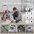 Sarpe pentru desfundat tevi, Electric, Profesional, 8 x capete taiere, 400 W, Lungime 23 m, Diametru 1/2 inch