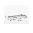 Plita cu fata neteda, Otel Inoxidabil, suprafata de gatit 910x525 mm, 2 x manere, jgheab scurgere grasime