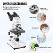 Microscop binocular compus, Profesional, Zoom 40-2500x, Iluminare LED reglabilă, 220 x 140 x 360 mm