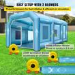 Cabina de vopsit gonflabila, dimensiune 8 x 4.5 x 3 m, 2 x suflanta 330/950 W, Impermeabila, PVC, sistem filtrare