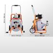 Sarpe pentru desfundat tevi, Electric, Profesional, 8 x capete taiere, 370 W, Lungime 23 m, Diametru 3/8 inch
