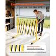 Poarta de securitate extensibila, Lungime max 3.82 m, 4 x roti, Inaltime 102 cm, Galben/Negru