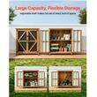 Sopron gradina pentru unelte 86 x 95 cm, Lemn de brad, rafturi, capacitate 189 l
