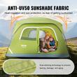 Cort pentru 4-5 persoane, dimensiune 305x275x200 cm, protectie solara anti-UV50, Verde, impermeabil PU3000mm