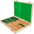 Set 8 dalti pentru strunguri lemn, Otel HSS, maner lemn, Cutie pentru transport