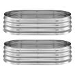 Set 2 x Jardiniere fara fund, Metal, Gri, 1200 x 600 x 300 mm, Suprainaltat