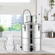 Cazan pentru distilat alcool, Inox, Capacitate 30 l, manometru, termometru, pompa apa, distilare electrica integrata 1800 W